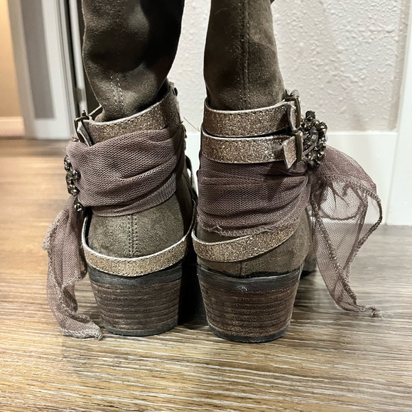 Not Rated taupe knee high boots - Picture 7 of 11